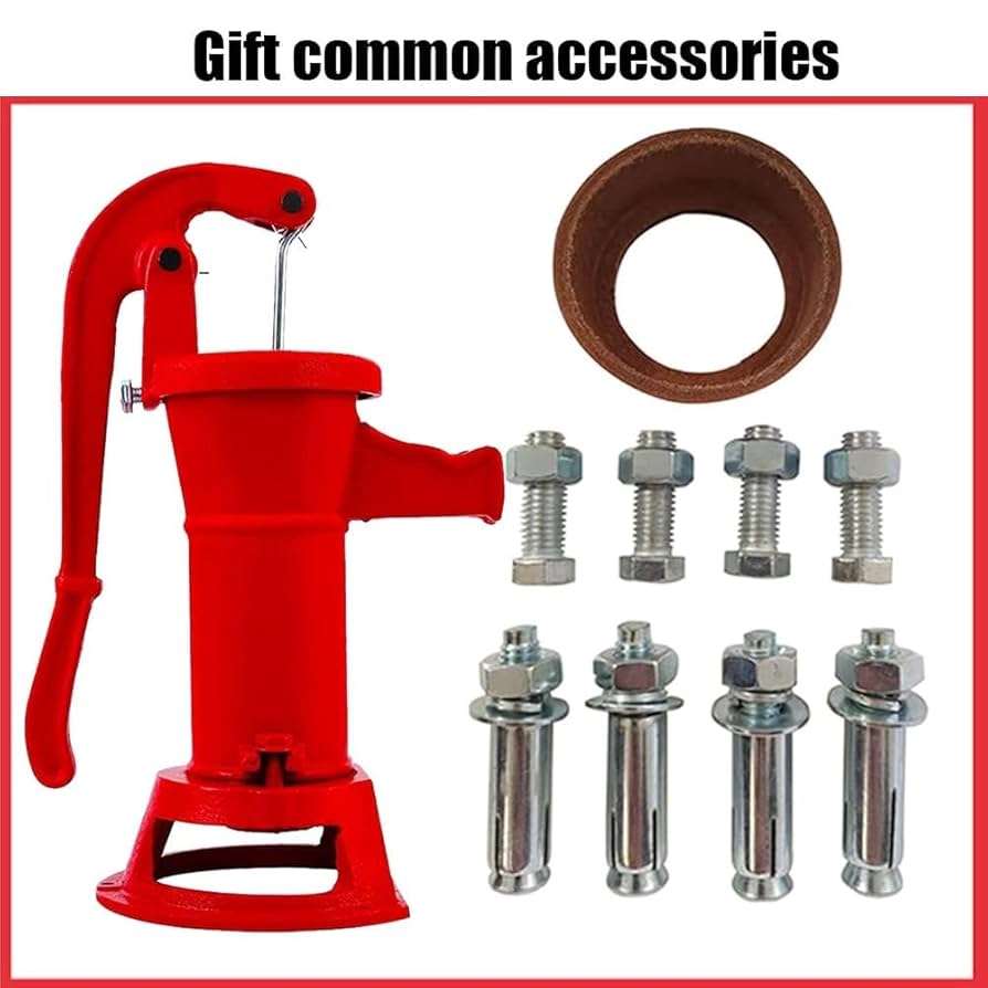 【PORTERNA】Antique Pumps Antique Hand Water Pump, Handle Cast Iron Well Pump